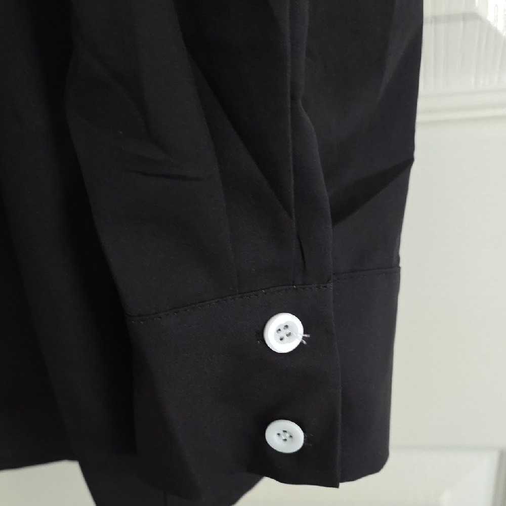 Black Western Shirt with White Embroidery - Picture 4 of 7